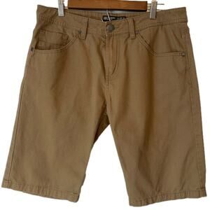 TERRANOVA 1961 Men's Travel Vacation Flat Front Casual Khaki Cotton Shorts 33